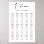 Elegantes Script 25 Tables Willkommenssymbol Poster (Vorne)