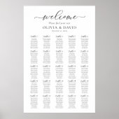 Elegantes Script 25 Tables Willkommenssymbol Poster (Vorne)