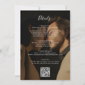 Elegantes Script 2 Foto Alles in einer Hochzeit Einladung (Rückseite)