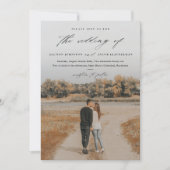 Elegantes Script 2 Foto Overlay Wedding Einladung (Vorderseite)