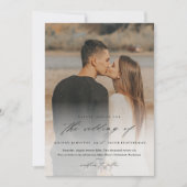 Elegantes Script 2 Foto Overlay Wedding Einladung (Vorderseite)