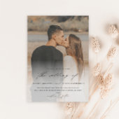 Elegantes Script 2 Foto Overlay Wedding Einladung