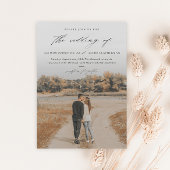 Elegantes Script 2 Foto Overlay Wedding Einladung