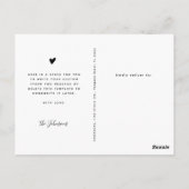 Elegantes Script 3 Foto Collage Danke Baby Postkarte (Rückseite)