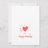 Elegantes Script 3 Foto Collage Holidays Card Ankündigung (Rückseite)