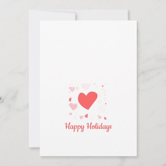 Elegantes Script 3 Foto Collage Holidays Card Ankündigung (Rückseite)