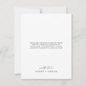 Elegantes Script 3 Foto Collage Wedding Danke C (Rückseite)