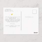 Elegantes Script 3 Foto Taufe Vielen Dank Postkarte (Rückseite)