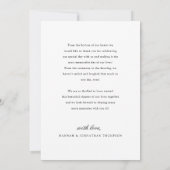 Elegantes Script 3 Foto Wedding Dankeschön Card Dankeskarte (Rückseite)