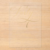 Elegantes Script 40 Black Gold 40. Geburtstag Acryleinladungen (Vorderseite)