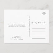 Elegantes Script 4 Foto Collage Wedding Vielen Dan Postkarte (Rückseite)