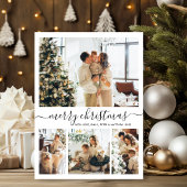 Elegantes Script 4 Foto Collage Weihnachten