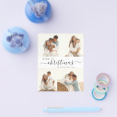 Elegantes Script 4 Foto Collage Weihnachts-Flyer Flyer (Einzeln)