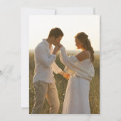 Elegantes Script 4 Foto Hochzeit Speichern Sie die Save The Date (Rückseite)