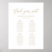 Elegantes Script 4 Tables Willkommenssymbol Poster (Vorne)