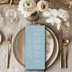 Elegantes Script 4x9" Wedding Bridal Table Menu Menükarte
