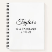 Elegantes Script 50 & Fabulous Guest Notizblock (Vorderseite)