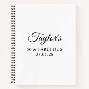 Elegantes Script 50 & Fabulous Guest Notizblock