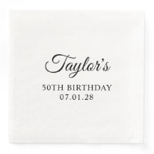 Elegantes Script 50. Geburtstag