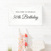 Elegantes Script 50. Geburtstag Willkommen Banner (Insitu)
