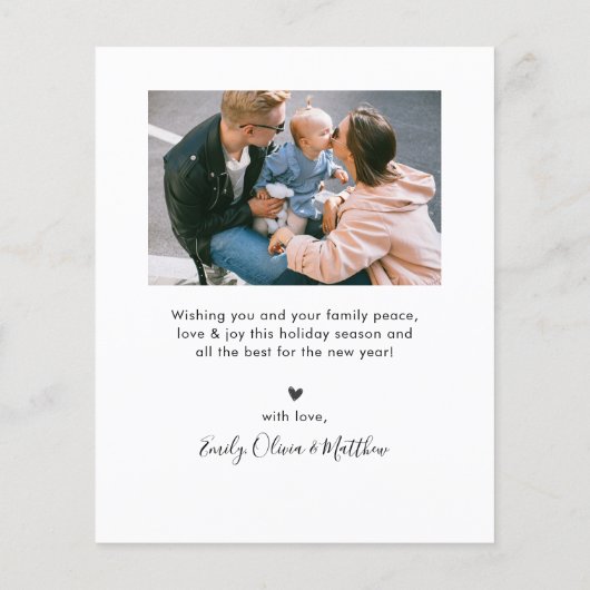 Elegantes Script 5 Foto Collage Weihnachten (Rückseite)