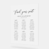 Elegantes Script 6 Tabelle Seating Chart Akryllisc Acrylschild (Winkel)