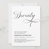 Elegantes Script 70. Geburtstag Minimalistisch Einladung (Vorderseite)