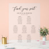 Elegantes Script 7 Tabelle Sitzdiagramm Akryllisch Acrylschild (Hochzeit)