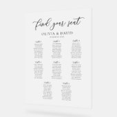 Elegantes Script 8 Tabelle Seating Chart Akryllisc Acrylschild (Winkel)