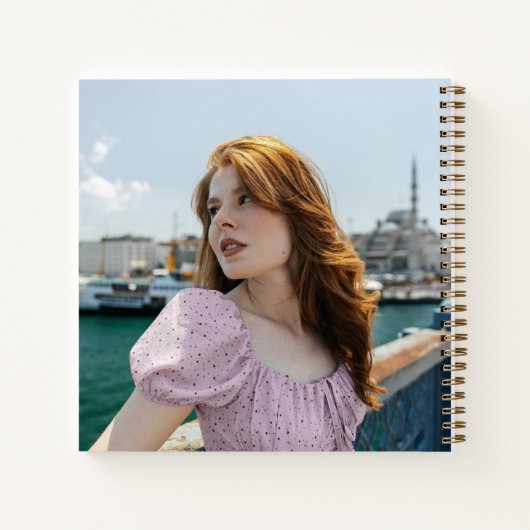 Elegantes Script Abschluss 2 Foto Gästebuch Notizblock (Rückseite)