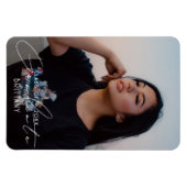 Elegantes Script-Abschluss Save the Date Foto Magnet (Horizontal)