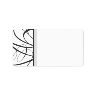 Elegantes Script-Adressetikett - Schwarz Adressaufkleber