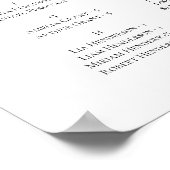 Elegantes Script Alphabetisches Begrüßungsdiagramm Poster (Ecke)