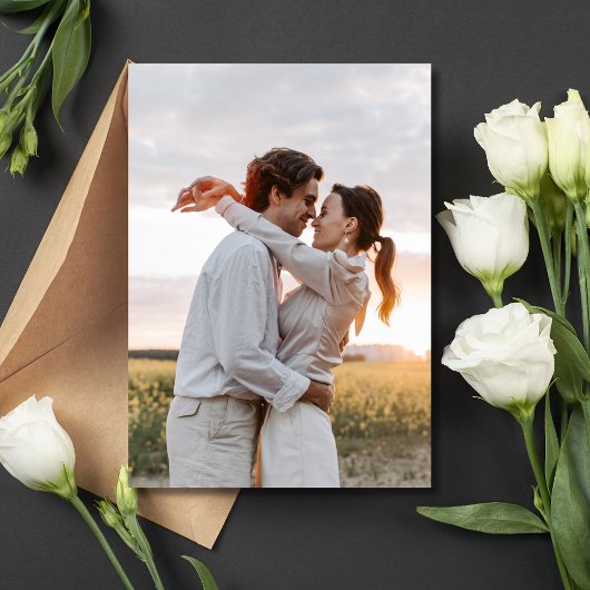 Elegantes Script Ampersand Foto Hochzeit Save The Date