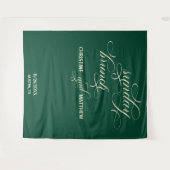 Elegantes Script Aquamariner Sonntagsbrunch Hinter Wandteppich (Vorderseite (Horizontal))