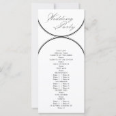 Elegantes Script Arches White Wedding Programm (Rückseite)