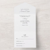Elegantes Script Basic, Minimalistisch Hochzeit All In One Einladung (Innen Boden)