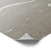 Elegantes Script Beach Themed Wedding Willkommensz Poster (Ecke)