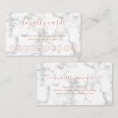 Elegantes Script Beauty Salon Rose Treuekarte (Vorne/Hinten)