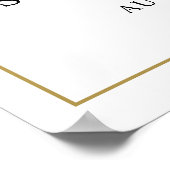 Elegantes Script Begrüßung Poster (Ecke)