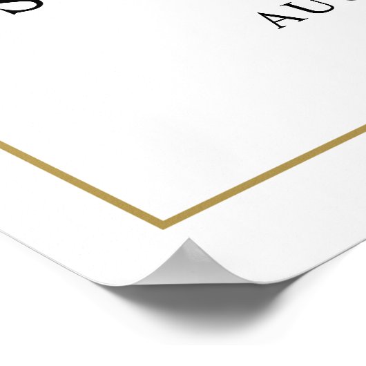 Elegantes Script Begrüßung Poster (Ecke)