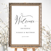 Elegantes Script - Begrüßungszeichen Poster