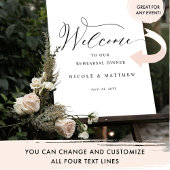 Elegantes Script - Begrüßungszeichen Poster