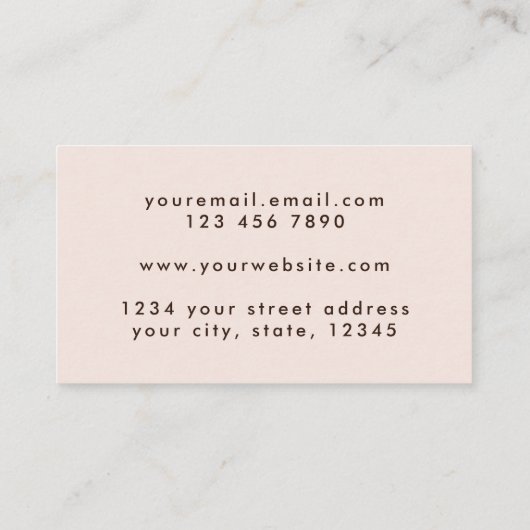 Elegantes Script Beige Holograph Grunge Texture. Visitenkarte (Rückseite)