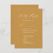 Elegantes Script Beige Minimalistisch Chic Wedding Begleitkarte (Vorne/Hinten)
