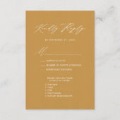 Elegantes Script Beige Minimalistisch Chic Wedding Begleitkarte (Vorderseite)