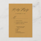 Elegantes Script Beige Minimalistisch Chic Wedding Begleitkarte (Vorderseite)