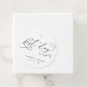 Elegantes Script Best Day Ever Wedding Geschenkanhänger (Beispiel)