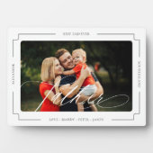 Elegantes Script Bester Vater je Foto Keepake Fotoplatte (Vorderseite)