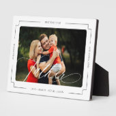 Elegantes Script Bester Vater je Foto Keepake Fotoplatte (Seite)